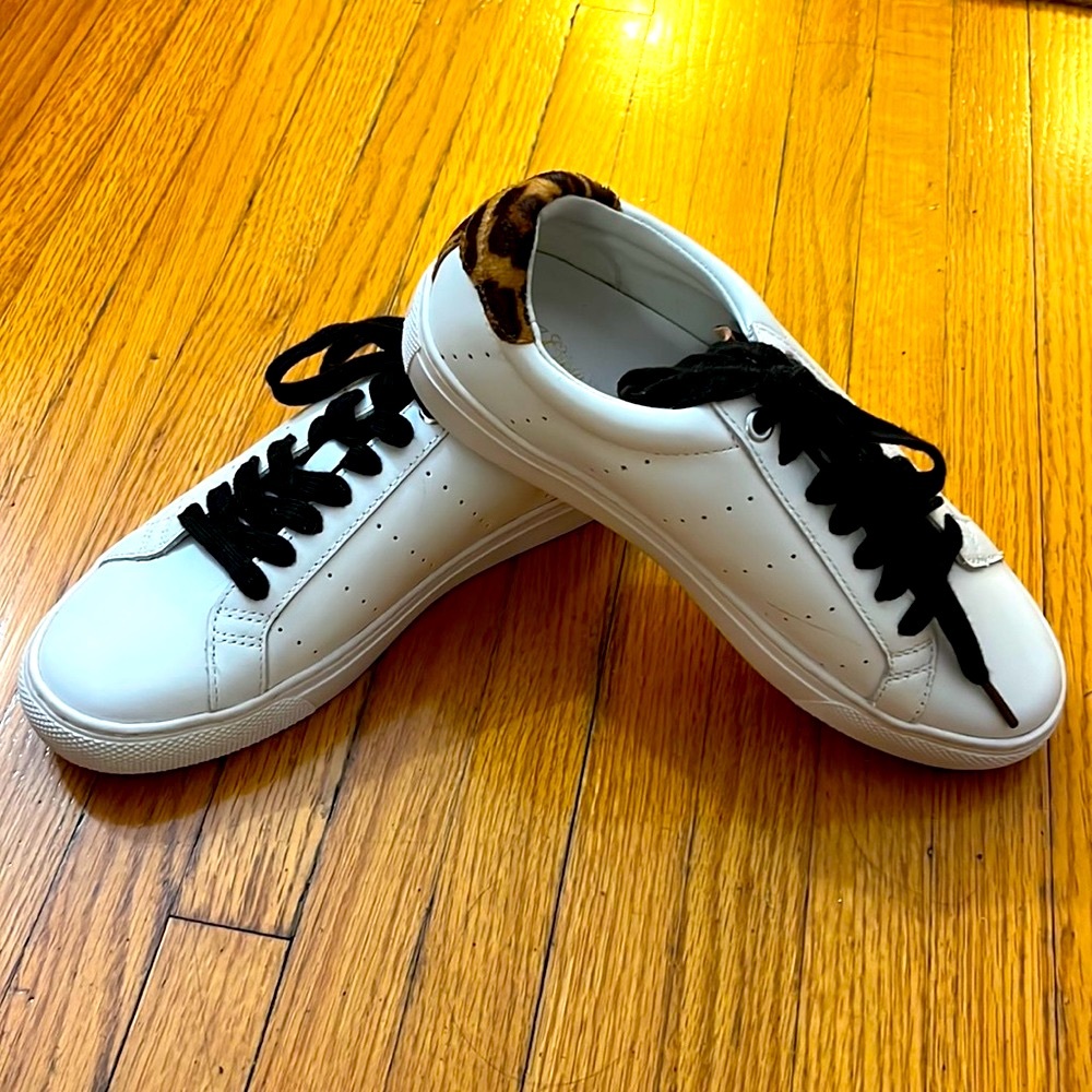 J. Crew Saturday sneakers with leopard calf hair